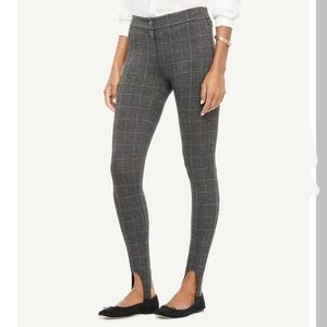 Ann Taylor Stretch Work Appropriate Plaid Stirrup Pants Sz 14